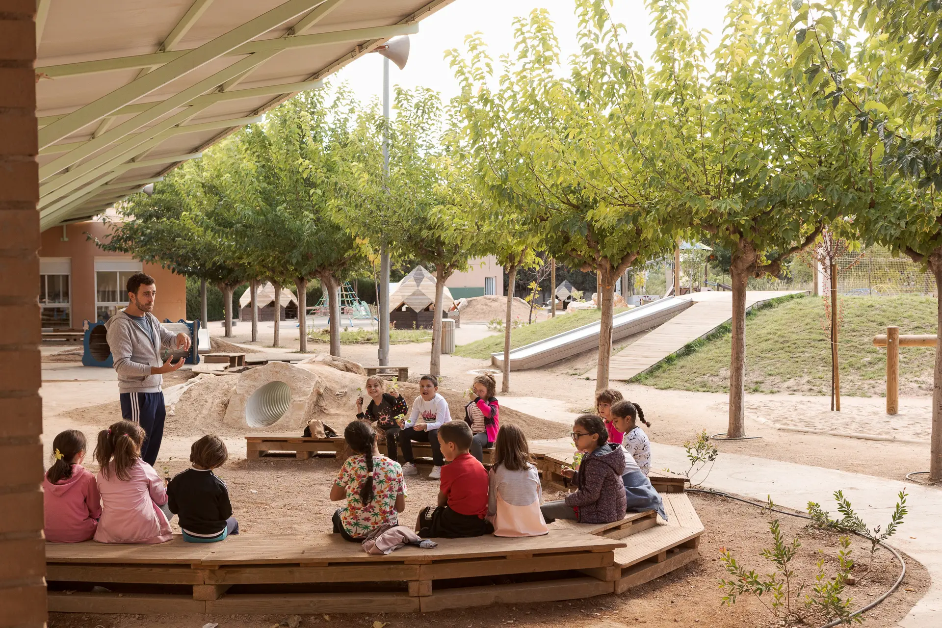 Patio renaturalizado Alcañiz